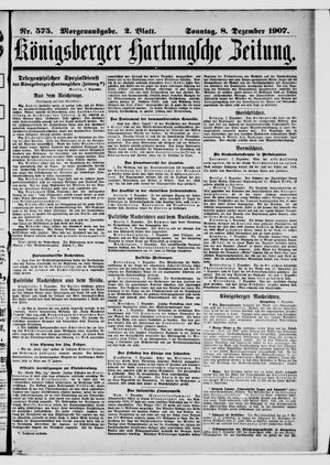 Königsberger Hartungsche Zeitung vom 08.12.1907