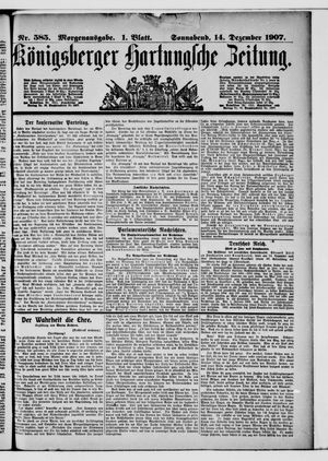 Königsberger Hartungsche Zeitung vom 14.12.1907