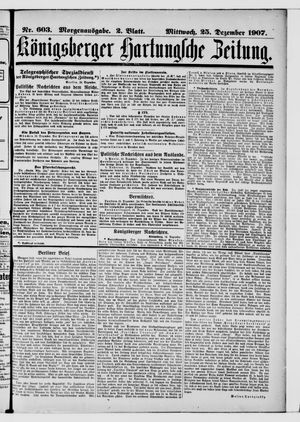 Königsberger Hartungsche Zeitung vom 25.12.1907