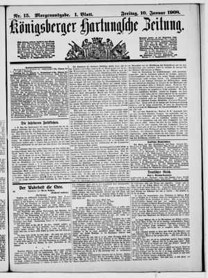 Königsberger Hartungsche Zeitung on Jan 10, 1908