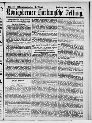 Königsberger Hartungsche Zeitung on Jan 10, 1908
