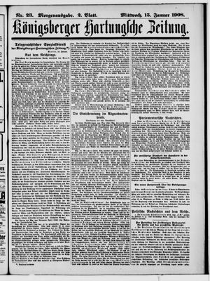 Königsberger Hartungsche Zeitung vom 15.01.1908