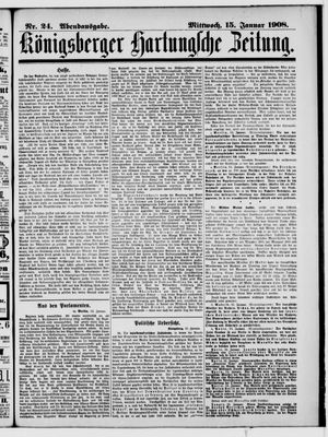 Königsberger Hartungsche Zeitung vom 15.01.1908