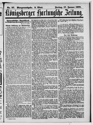 Königsberger Hartungsche Zeitung vom 17.01.1908