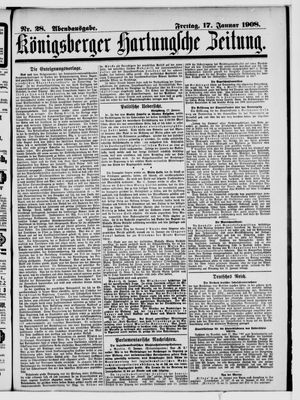 Königsberger Hartungsche Zeitung on Jan 17, 1908