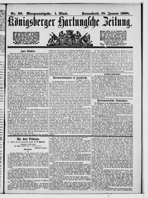 Königsberger Hartungsche Zeitung vom 18.01.1908