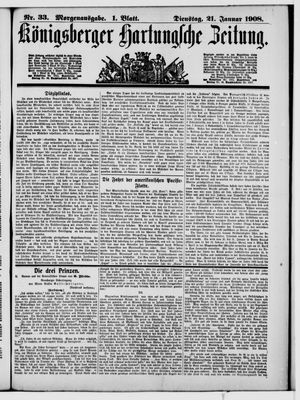Königsberger Hartungsche Zeitung vom 21.01.1908
