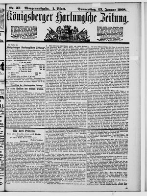 Königsberger Hartungsche Zeitung on Jan 23, 1908