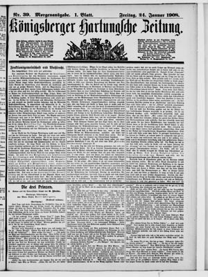 Königsberger Hartungsche Zeitung vom 24.01.1908