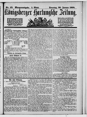 Königsberger Hartungsche Zeitung vom 26.01.1908