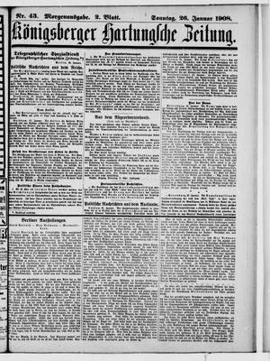 Königsberger Hartungsche Zeitung on Jan 26, 1908