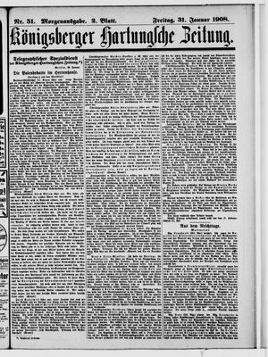 Königsberger Hartungsche Zeitung on Jan 31, 1908