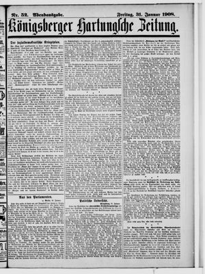 Königsberger Hartungsche Zeitung vom 31.01.1908