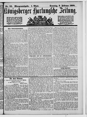 Königsberger Hartungsche Zeitung vom 02.02.1908