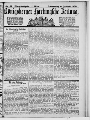 Königsberger Hartungsche Zeitung vom 06.02.1908