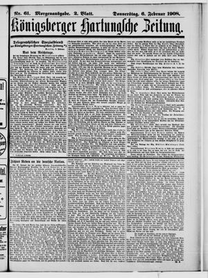 Königsberger Hartungsche Zeitung vom 06.02.1908