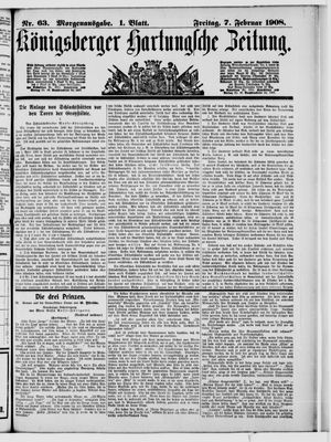 Königsberger Hartungsche Zeitung on Feb 7, 1908