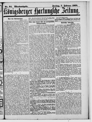 Königsberger Hartungsche Zeitung vom 07.02.1908