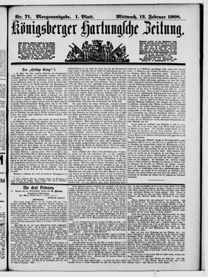 Königsberger Hartungsche Zeitung on Feb 12, 1908