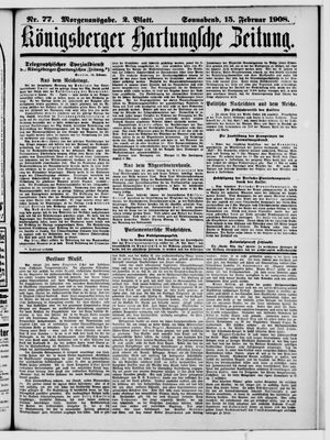 Königsberger Hartungsche Zeitung vom 15.02.1908