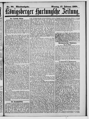 Königsberger Hartungsche Zeitung vom 17.02.1908