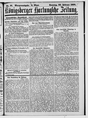 Königsberger Hartungsche Zeitung vom 23.02.1908