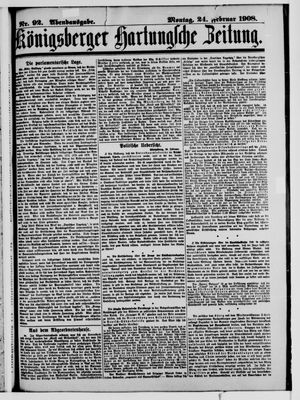 Königsberger Hartungsche Zeitung vom 24.02.1908