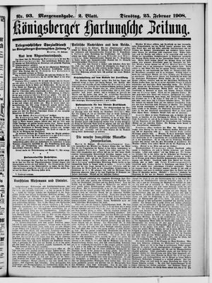 Königsberger Hartungsche Zeitung on Feb 25, 1908