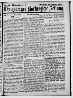 Königsberger Hartungsche Zeitung vom 26.02.1908