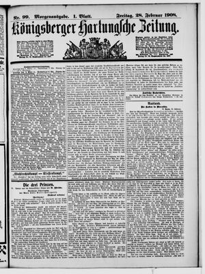 Königsberger Hartungsche Zeitung vom 28.02.1908