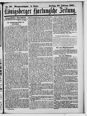 Königsberger Hartungsche Zeitung on Feb 28, 1908