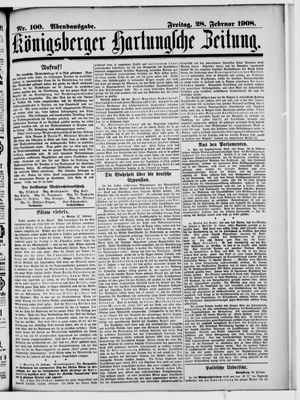 Königsberger Hartungsche Zeitung on Feb 28, 1908
