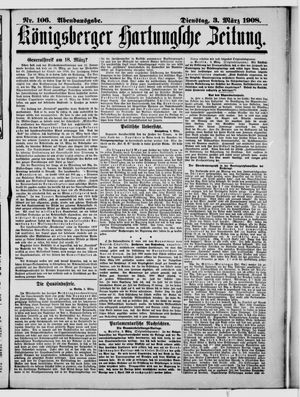 Königsberger Hartungsche Zeitung vom 03.03.1908