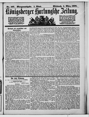Königsberger Hartungsche Zeitung vom 04.03.1908