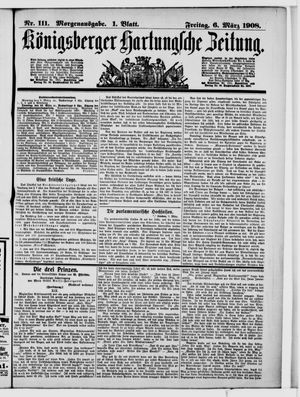 Königsberger Hartungsche Zeitung vom 06.03.1908