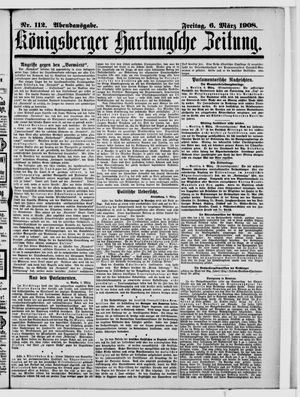 Königsberger Hartungsche Zeitung vom 06.03.1908