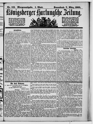 Königsberger Hartungsche Zeitung vom 07.03.1908
