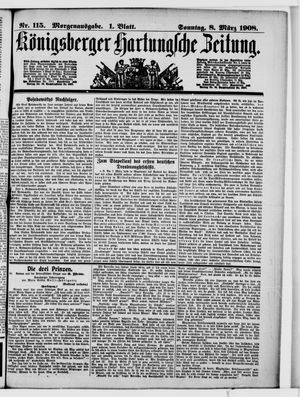Königsberger Hartungsche Zeitung vom 08.03.1908