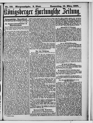 Königsberger Hartungsche Zeitung vom 12.03.1908