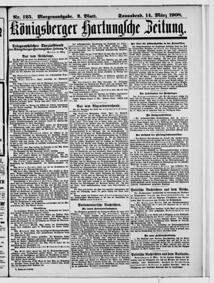 Königsberger Hartungsche Zeitung vom 14.03.1908