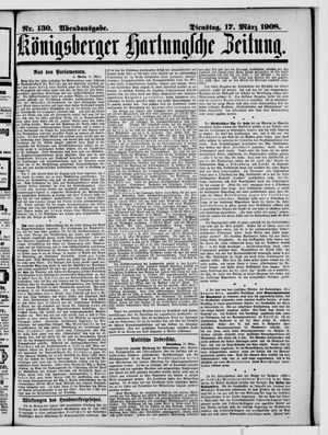Königsberger Hartungsche Zeitung on Mar 17, 1908