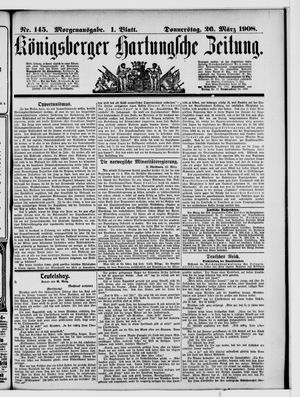 Königsberger Hartungsche Zeitung on Mar 26, 1908