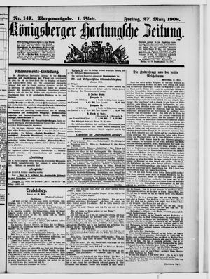 Königsberger Hartungsche Zeitung vom 27.03.1908