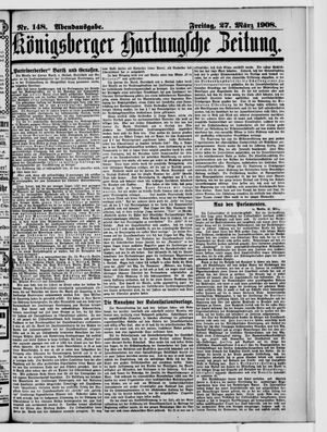 Königsberger Hartungsche Zeitung vom 27.03.1908