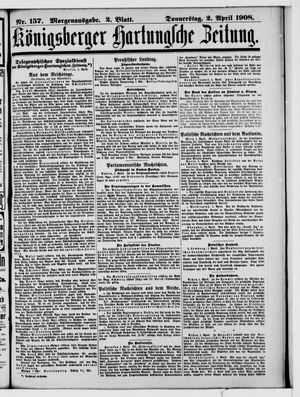 Königsberger Hartungsche Zeitung vom 02.04.1908
