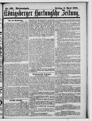 Königsberger Hartungsche Zeitung on Apr 3, 1908