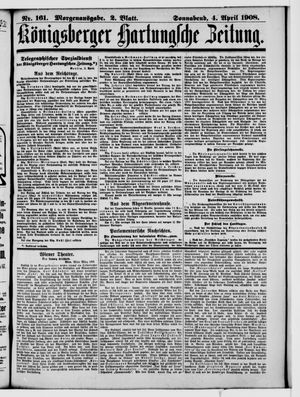Königsberger Hartungsche Zeitung on Apr 4, 1908