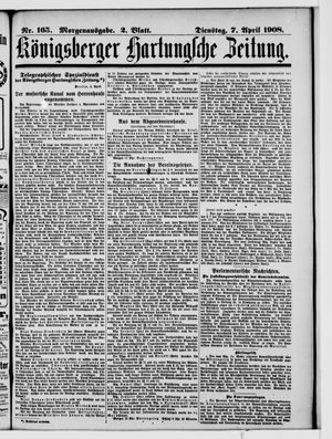 Königsberger Hartungsche Zeitung vom 07.04.1908