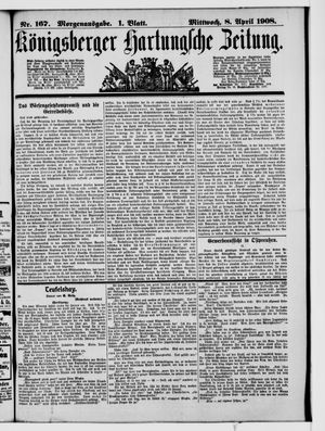 Königsberger Hartungsche Zeitung on Apr 8, 1908