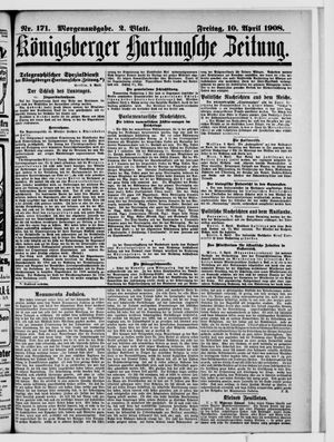 Königsberger Hartungsche Zeitung vom 10.04.1908